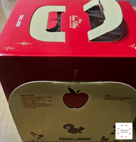 백설공주 애플&amp;망고 케이크 상자-개봉면 사진