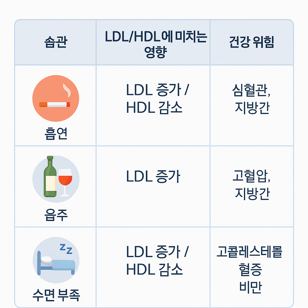 나쁜 콜레스테롤 높이는 습관
