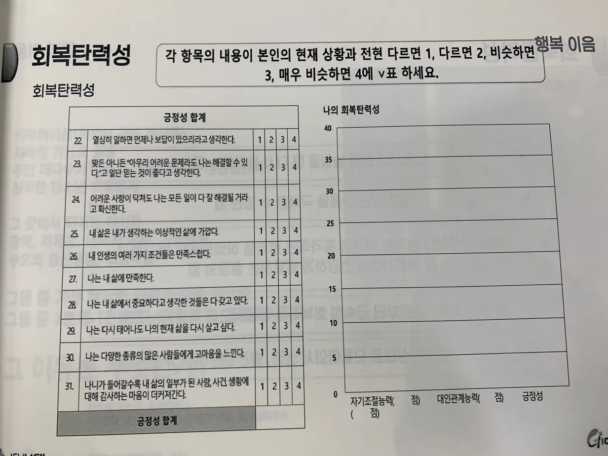 회복탄력석-검사-문항