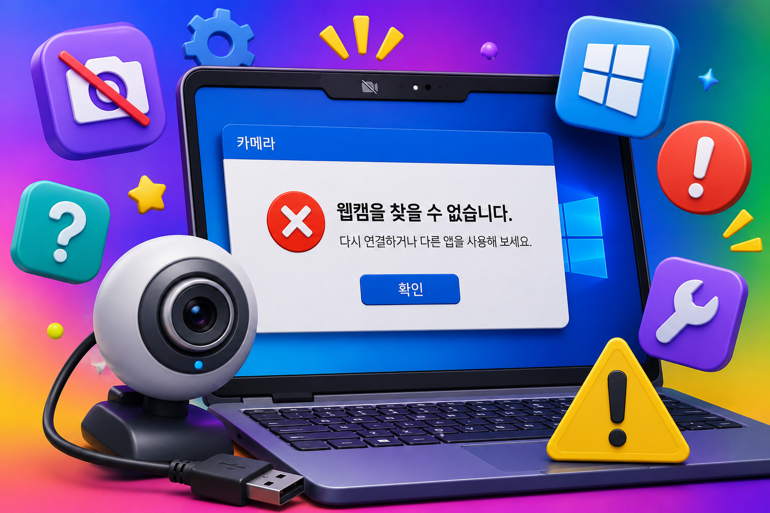 윈도우 웹캠 인식 안됨 해결방법 총정리 카메라를 찾을 수 없음 화상회의 카메라 안됨