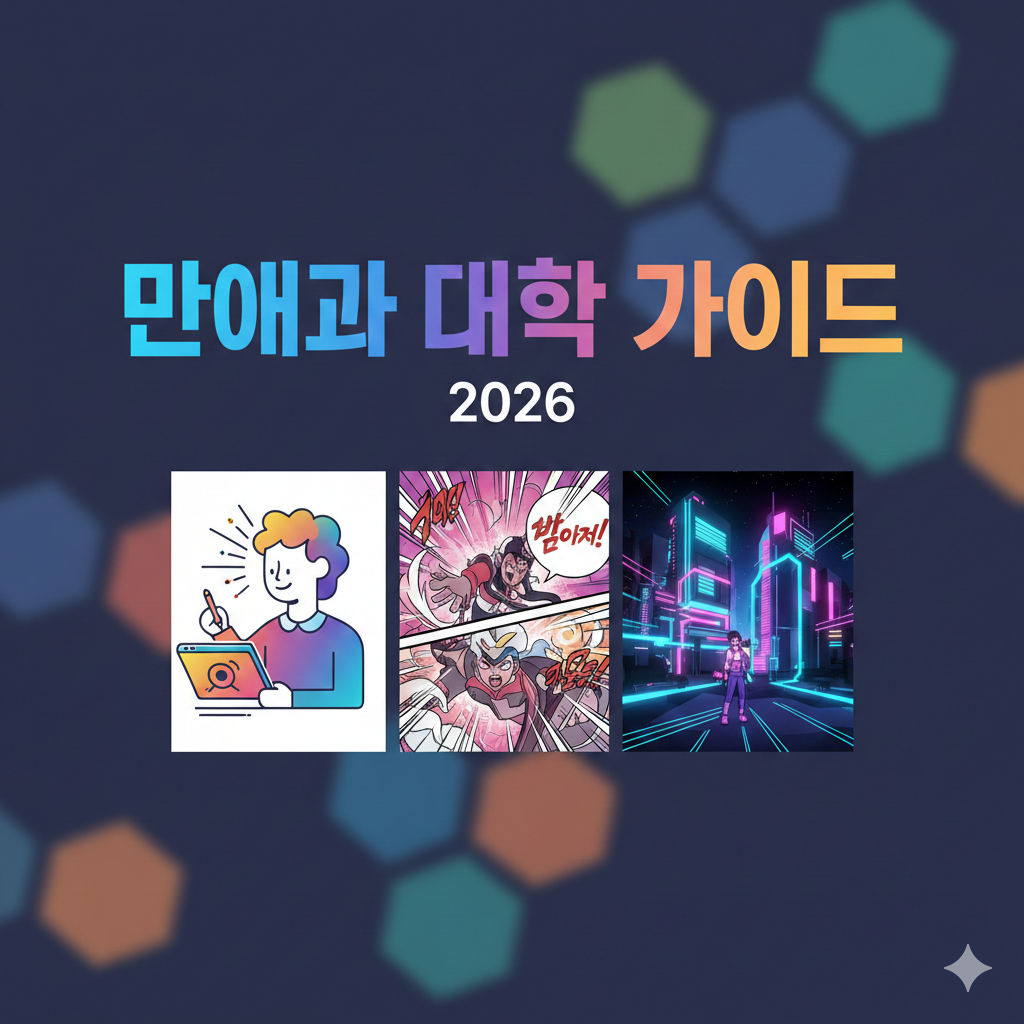 국내 만화애니메이션학과 주요 대학 2026