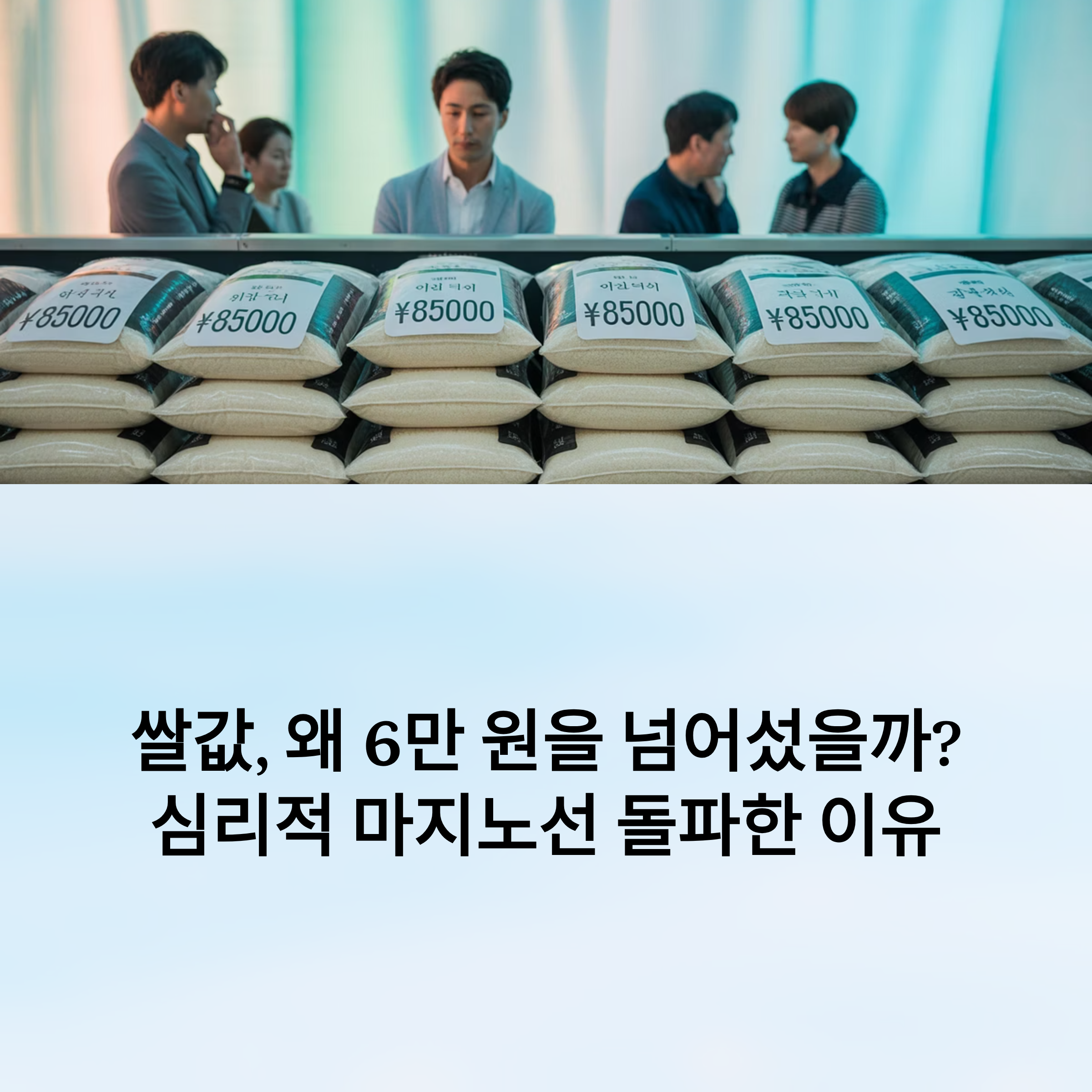 쌀값, 왜 6만 원을 넘어섰을까? 심리적 마지노선 돌파한 이유 🌾