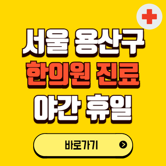 서울 용산구 야간 휴일 한의원 한방병원 찾기 ❘ 24시 일요일 주말 연휴 응급진료 추천 잘하는 곳