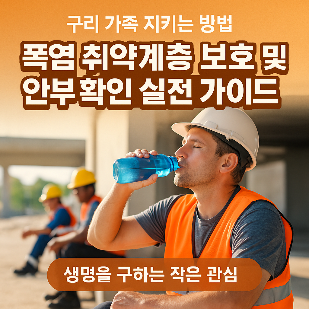 [2편] 폭염 취약계층 보호 및 안부 확인 실전 가이드