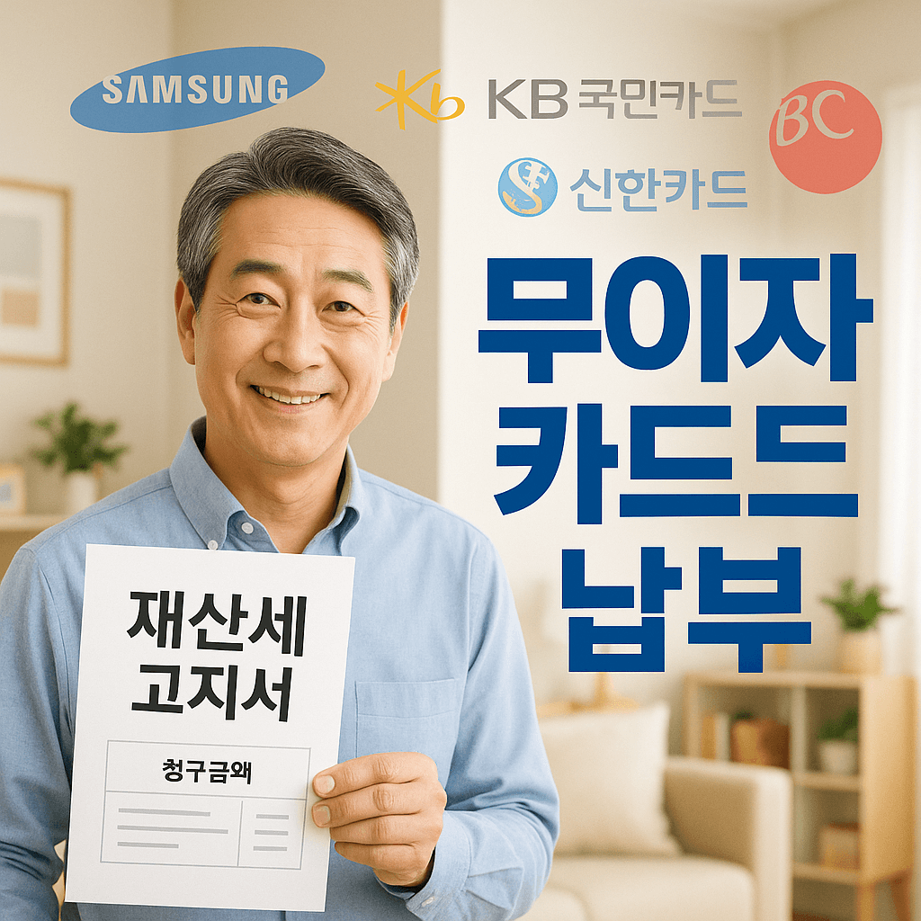 7월 재산세, 카드로 내면 무이자+할인까지?! 카드사별 혜택 총정리