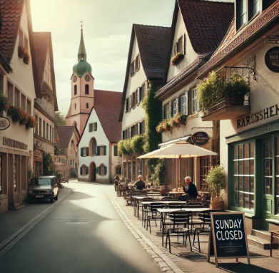 독일에서는 일요일에 소음