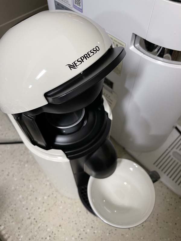 버츄오 플러스 추출직전의 상태