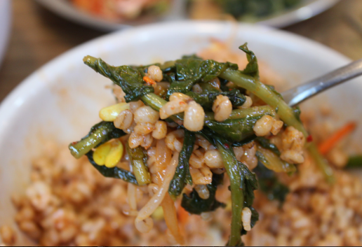 옛날보리밥 삼색칼국수 대표 메뉴