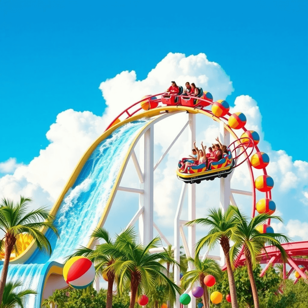 워터 슬라이드와 롤러코스터 꿈 해몽