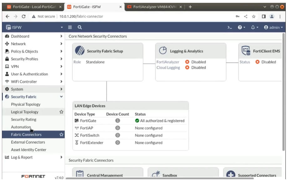 FortiAnalyzer 연동