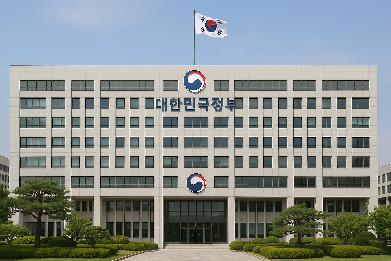 금융감독위원회 출범과 조직개편을 상징하는 정부 청사 이미지
