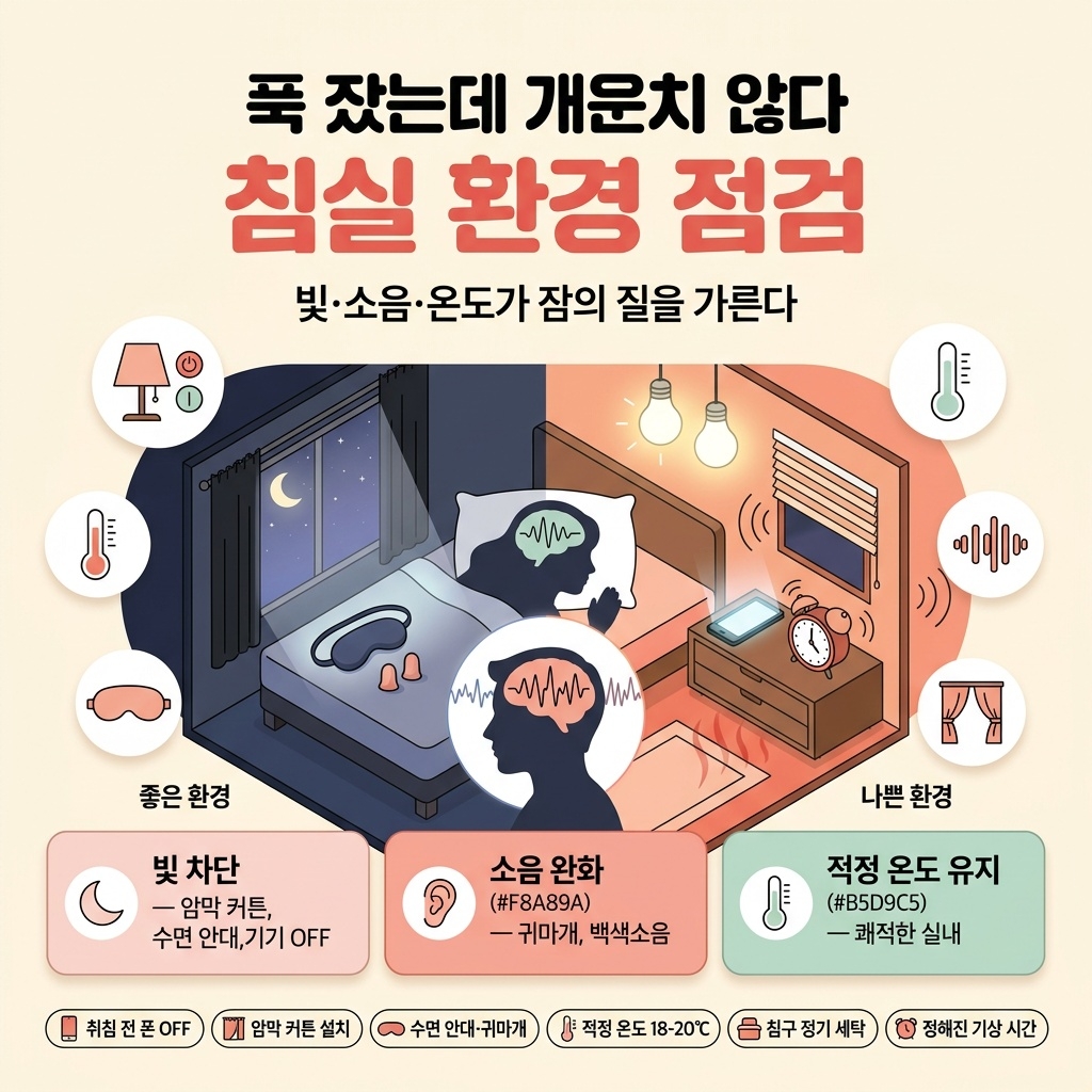 푹 자도 개운치 않은 이유, 침실 환경 점검