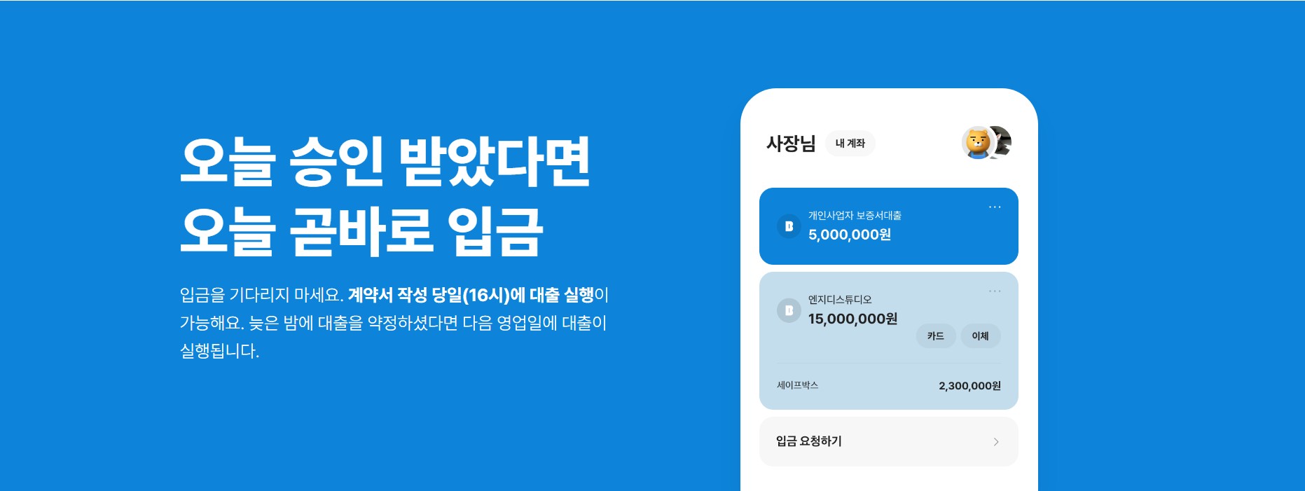 카카오뱅크 개인사업자 보증서 대출