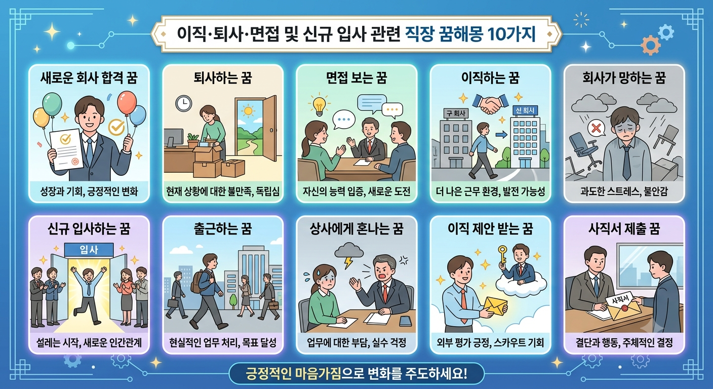 이직·퇴사·면접 및 신규 입사 관련 직장 꿈해몽 10가지