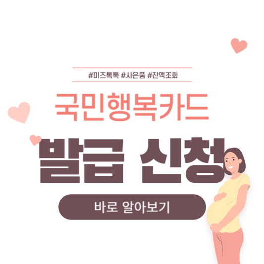 미즈톡톡 국민행복카드 바우처 잔액조회 알아보기 썸네일 사진