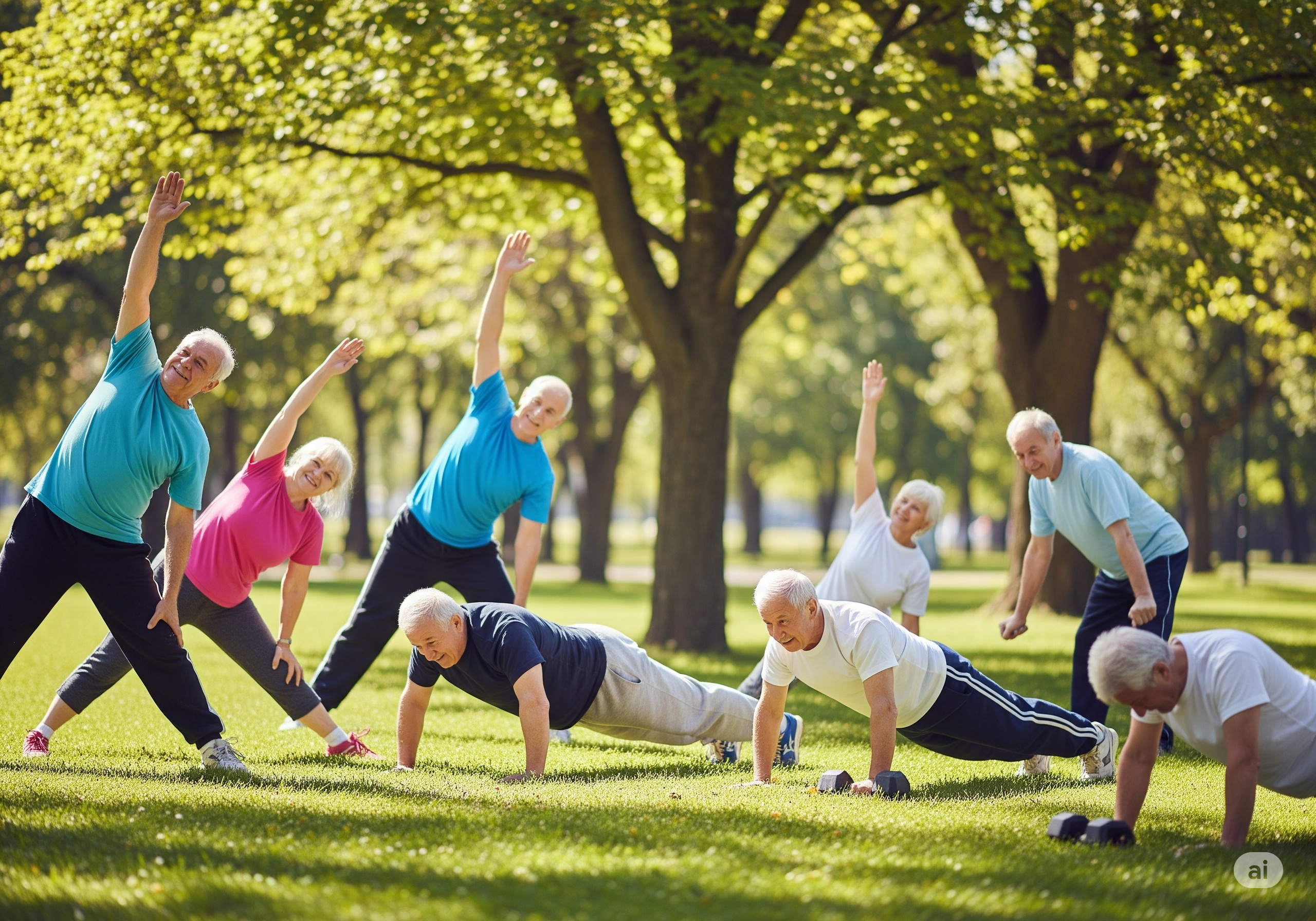 할머니 할아버지 맨손체조 이미지