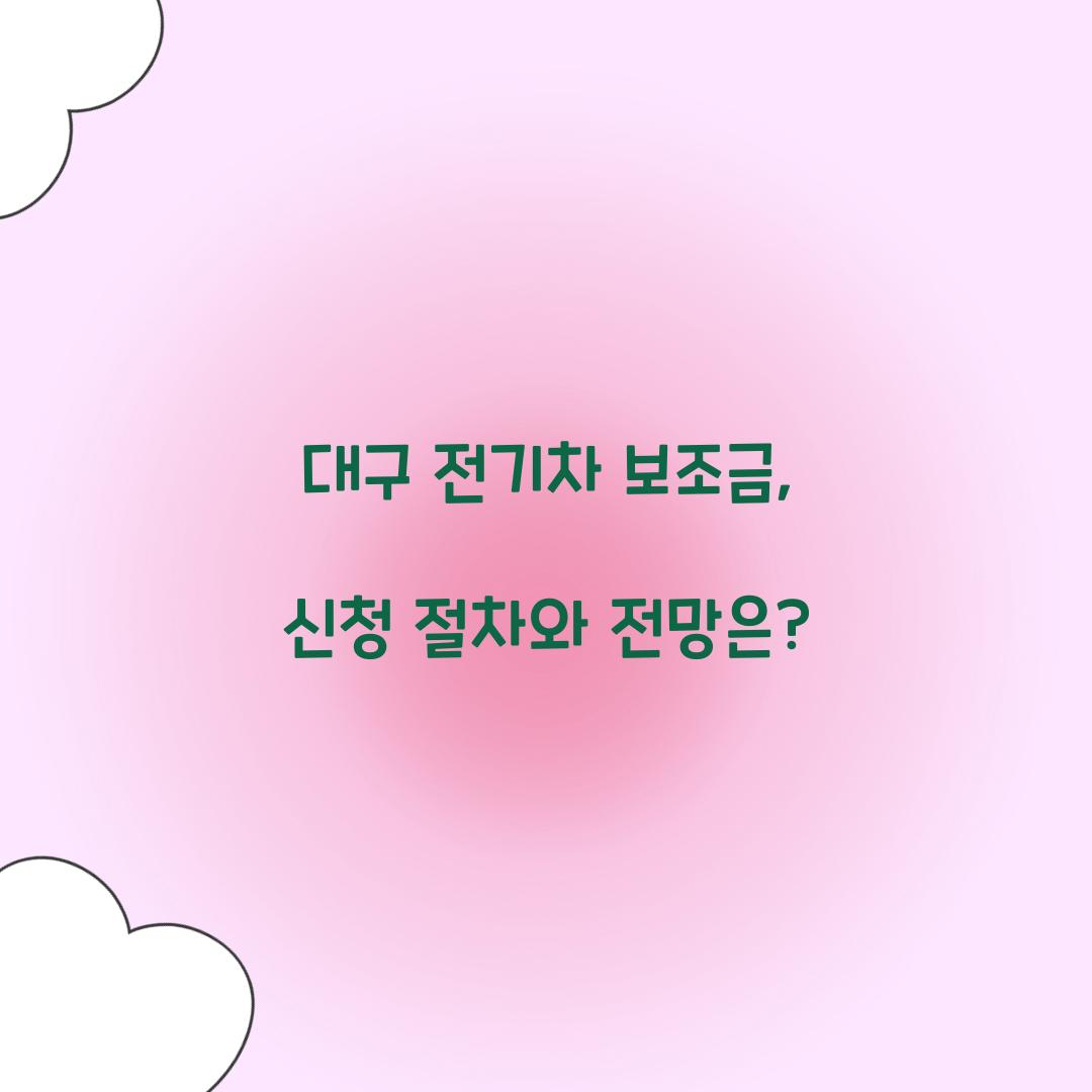 대구 전기차 보조금