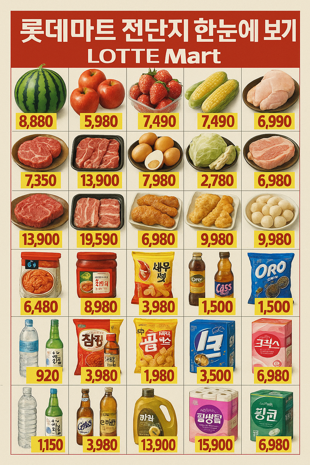이번 주 롯데마트 전단지 한눈에 보기-생필품부터 신선식품까지 알뜰하게 장보세요!