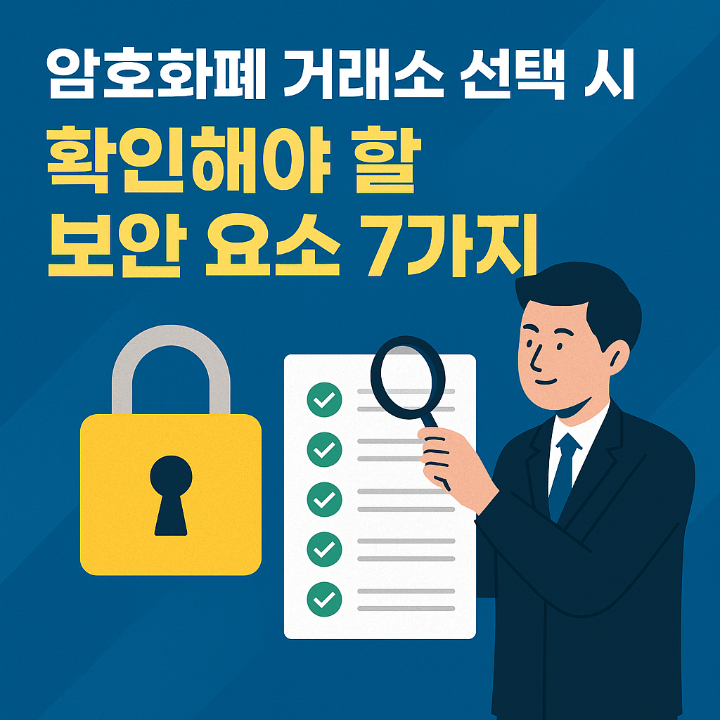암호화폐 거래소 보안 요소 체크리스트 인포그래픽 썸네일