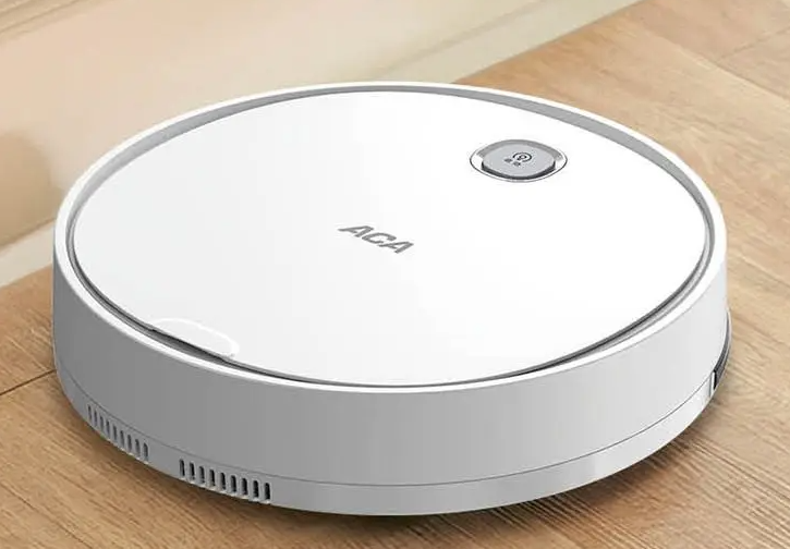 햐안색의로봇청소기