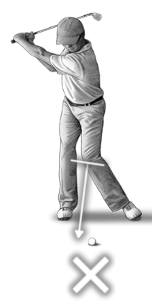 잘못된 백스윙 중심축