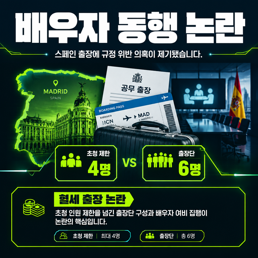 배우자 동행 논란