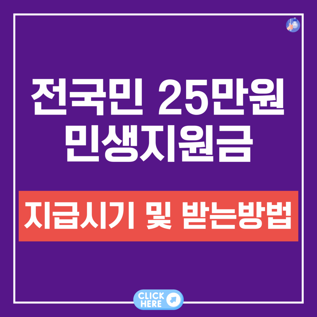 전국민 25만원 민생지원금