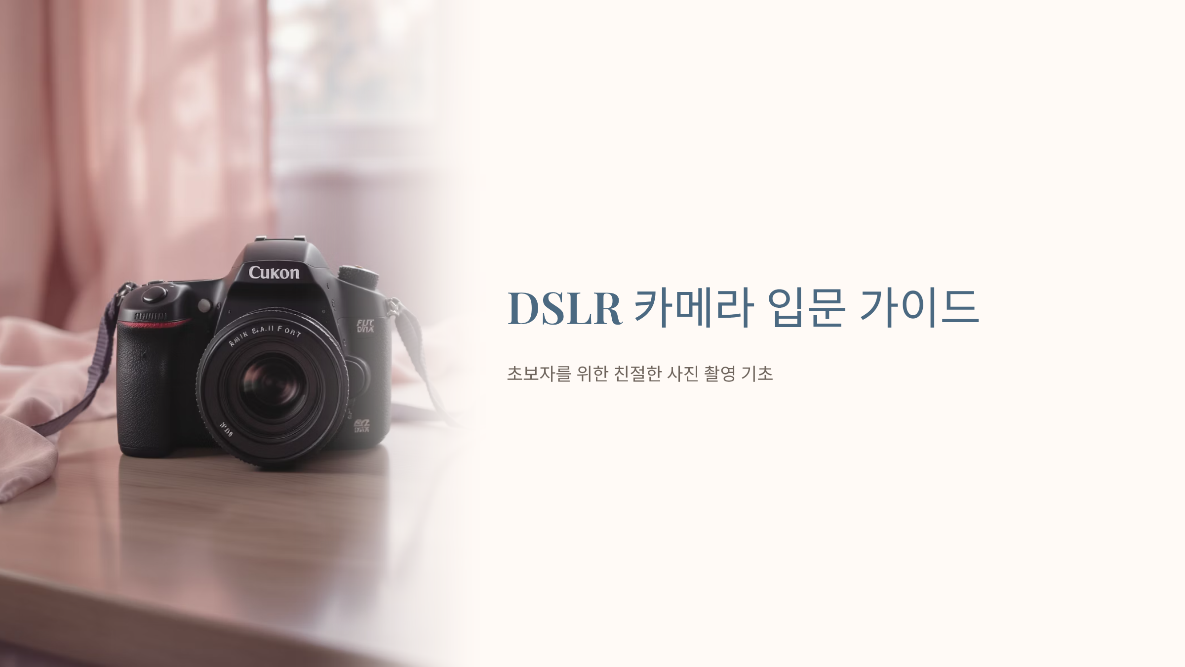DSLR 카메라 초보자 완벽 입문법