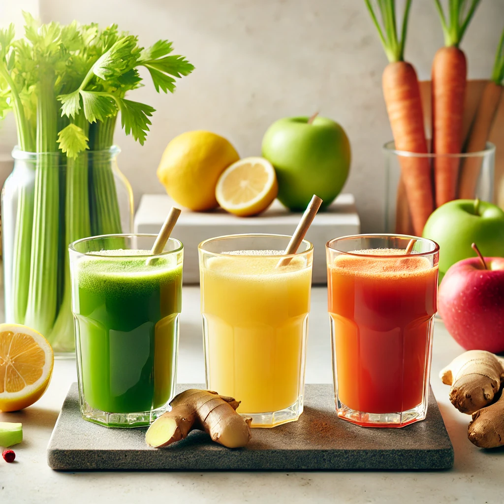 해독 주스는 채소와 과일을 활용해 만든 건강 음료입니다.
식이섬유, 비타민, 항산화 성분이 풍부해
몸속 노폐물 배출을 돕고 신진대사를 활성화해줘요.