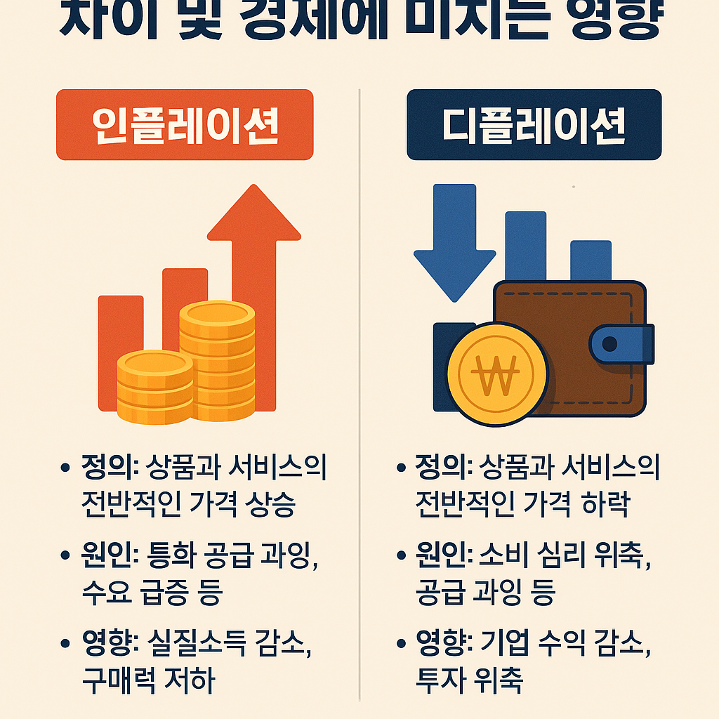 인플레이션 디플레이션 차이 사진