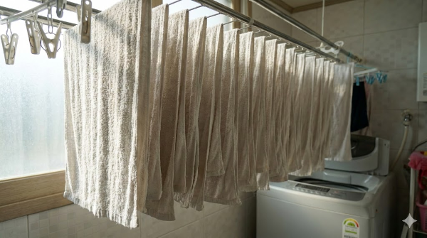 빨래를 건조시키는 사진