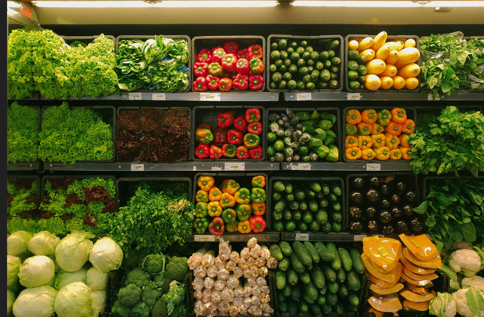 마트 채소 진열사진