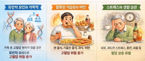 고혈압을 유발하는 주요 원인 파악에 대한 이미지