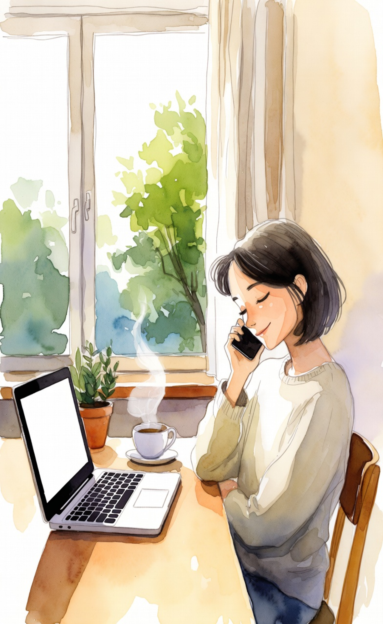 가상 오피스에서 원격 근무하는 직원 이미지 &ndash; 미래 조직 생활속경영전략