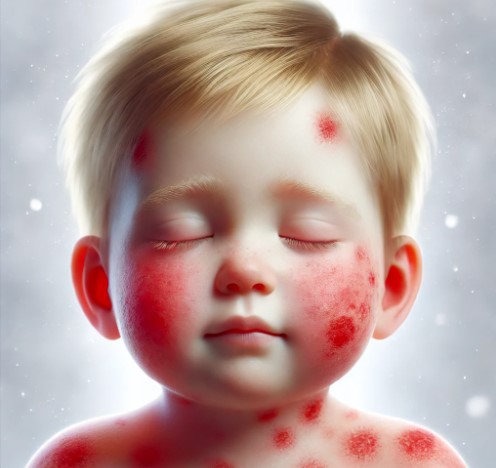 유아 아토피 피부염 이미지