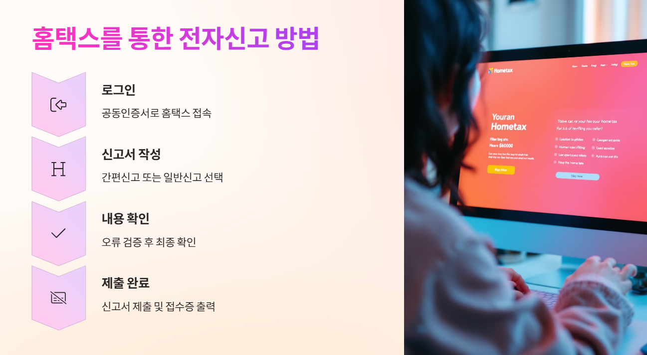홈택스를 통한 전자신고 방법