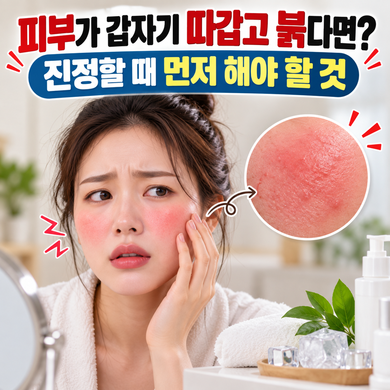 피부가 갑자기 따갑고 붉다면