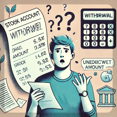 주식 입출금 왜 예상보다 적은 금액만 출금될까