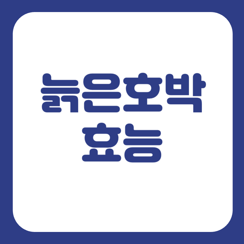 늙은호박 효능
