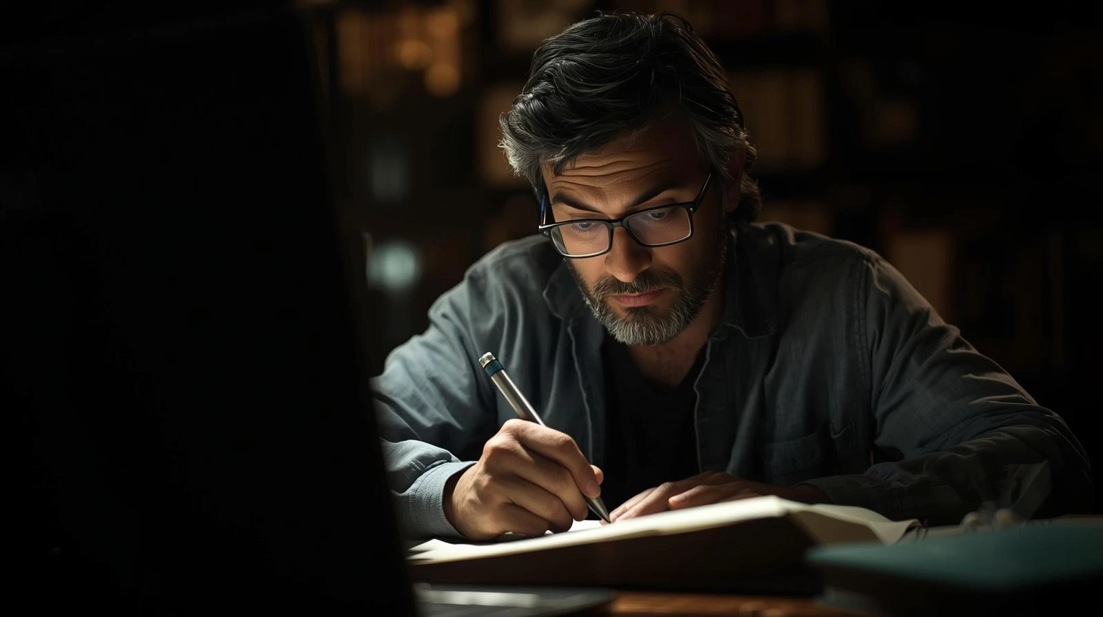 “한 가지 일에 몰입하는 직장인의 모습”