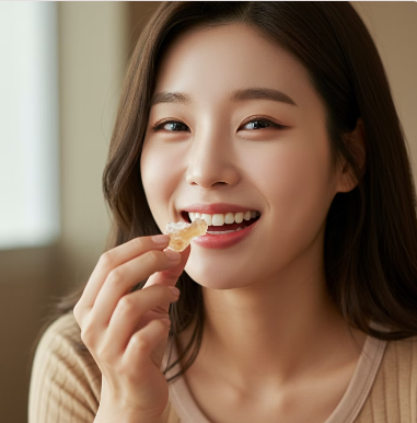 빙당을 맛있게 먹는 사람