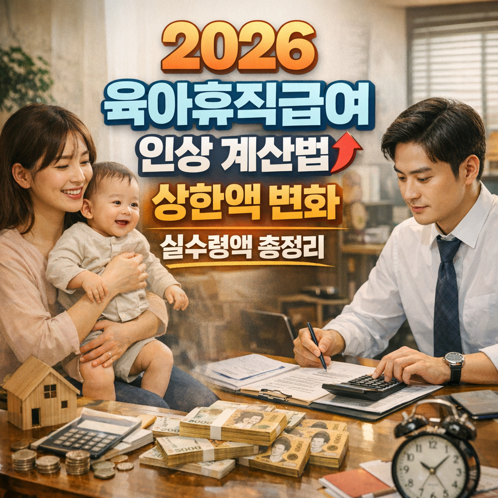 2026 육아휴직급여 인상 계산법 상한액 변화 실수령액 총정리