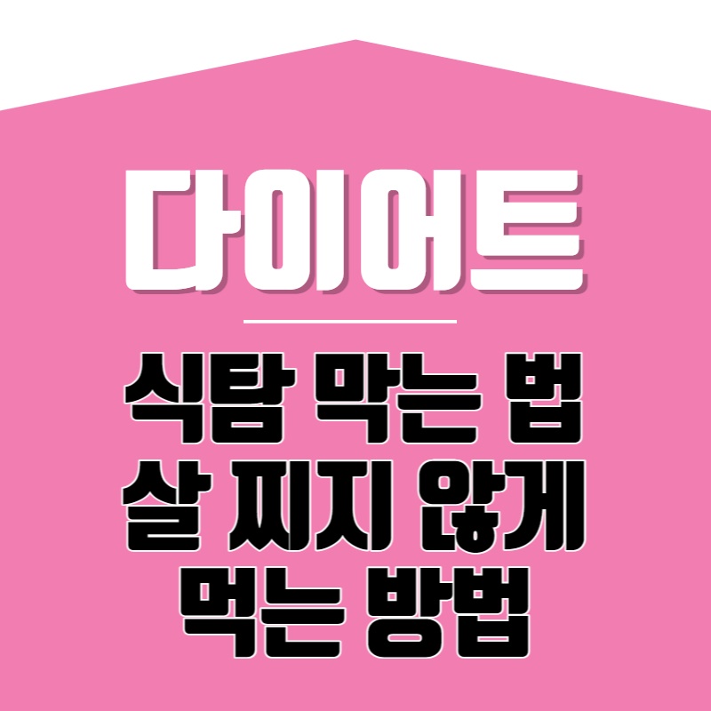 다이어트 식탐 막는법과 살 찌지 않게 먹는법