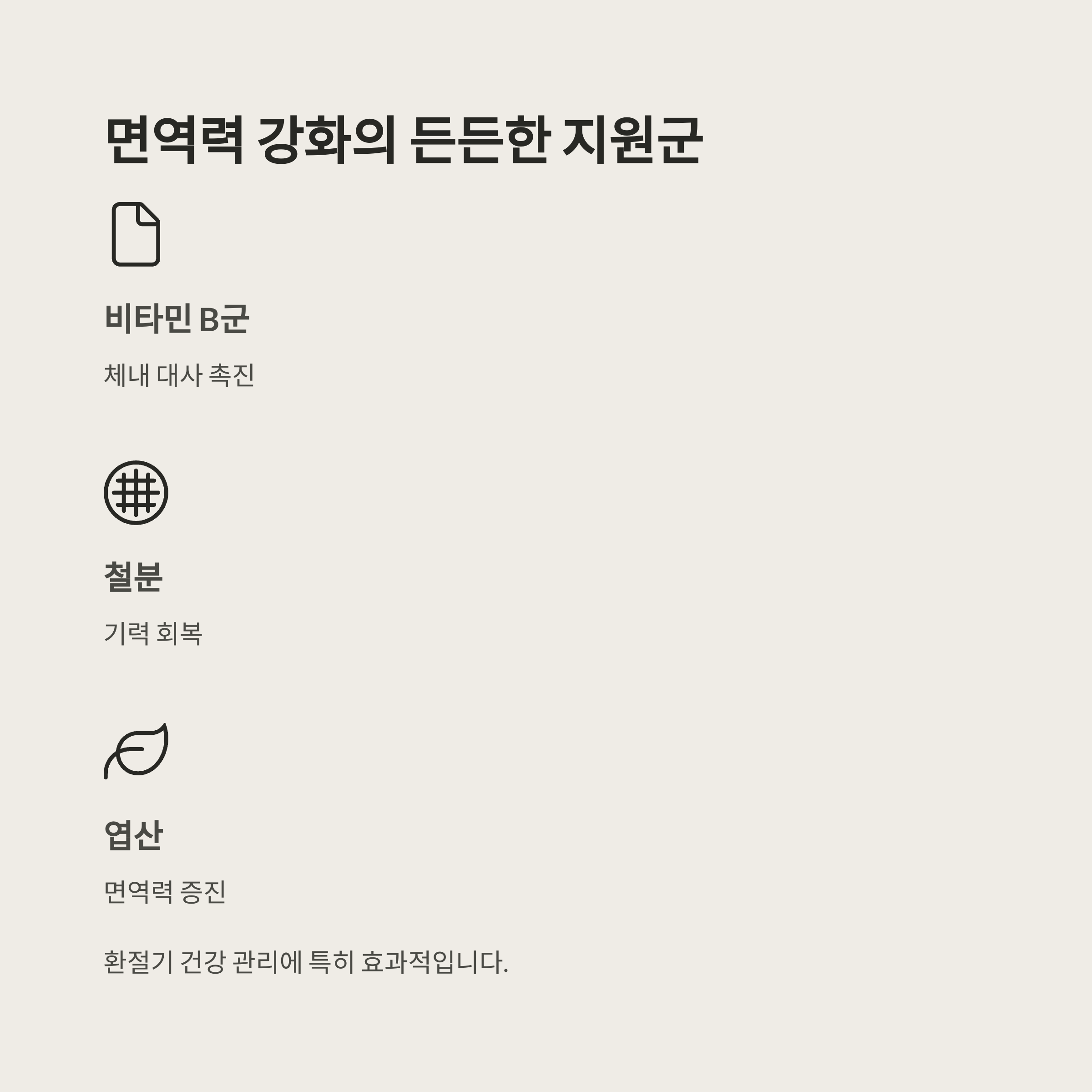 피로 회복과 면역력 강화에도 효과적