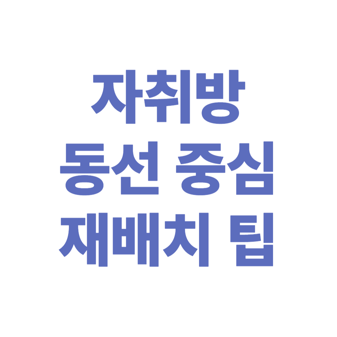 작은 자취방의 동선 중심 재배치 팁 – 공간이 넓어 보이는 구조 만들기