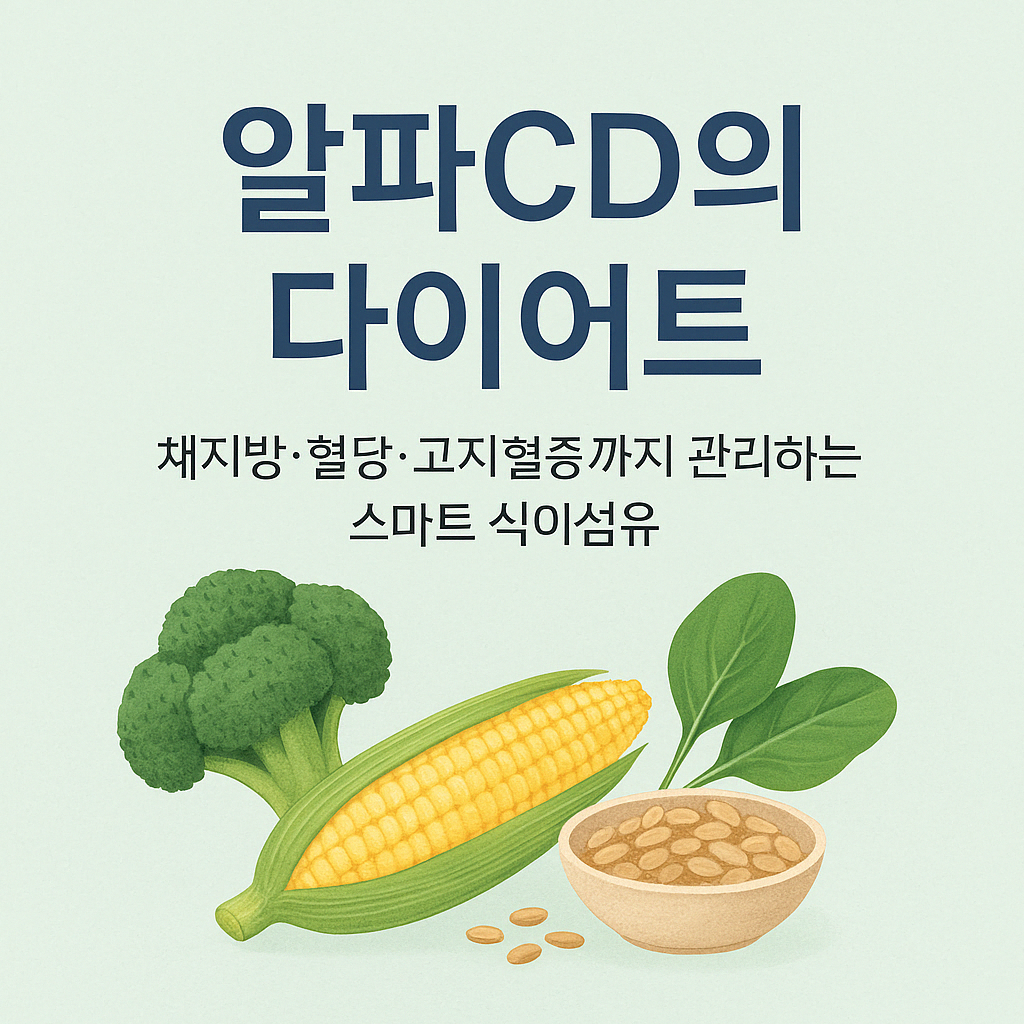 알파CD의 다이어트: 체지방, 혈당, 고지혈증까지 관리하는 스마트 식이섬유