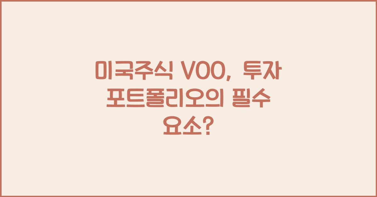 미국주식 voo