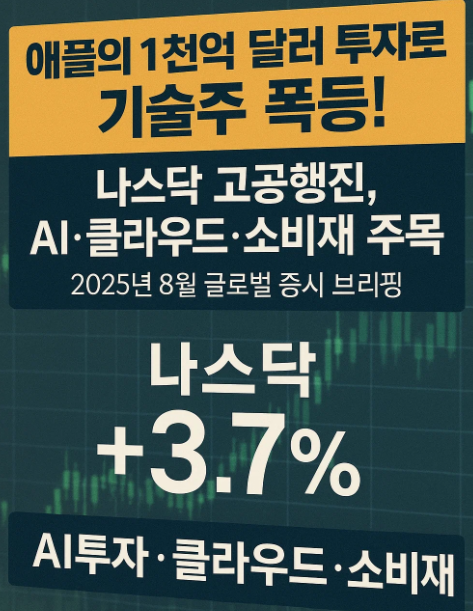 애플의 1천억 달러 투자, 기술주의 새로운 불씨