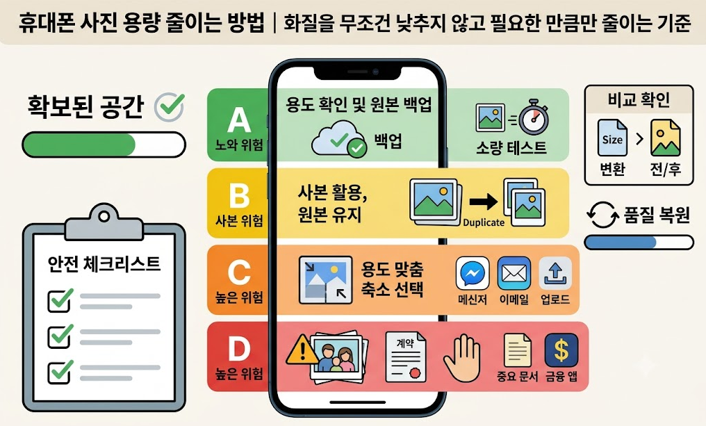 휴대폰 사진 용량 줄이는 방법
