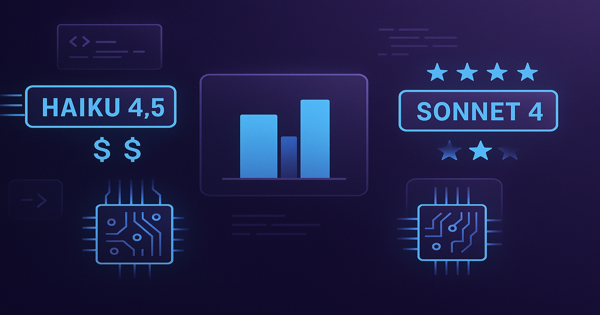 Claude Haiku 4.5 vs Sonnet 4 performance and cost comparison diagram showing equal coding capabilities at one-third the price with faster speed